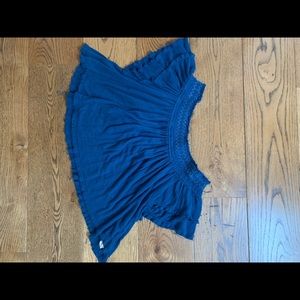 Free people flowy teal top